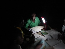 Children Studying at Night